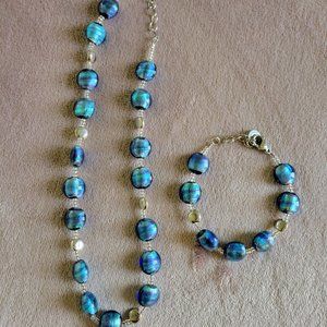 Croatian Blown Glass Necklace & Bracelet